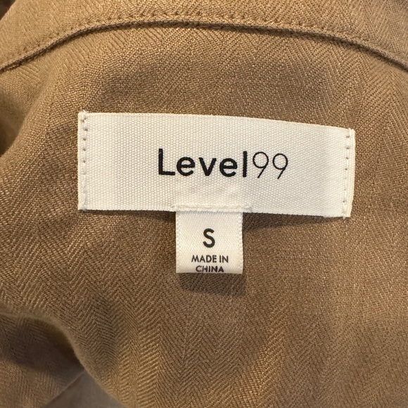 LEVEL 99 ANTHROPOLOGIE EMME SHACKET SHIRT JACKET | UTILITY SAFARI | HERRINGBONE - Picture 14 of 15